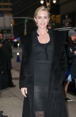 EMILY BLUNT Arrives at Late Show with Stephen Colbert in New York 03/29/2018