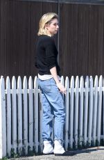 EMMA ROBERTS on a Smoke Break in Los Angeles 03/14/2018