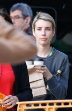 EMMA ROBERTS on the Set of Paradise HIlls in Barcelona 03/28/2018