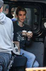 EMMA ROBERTS on the Set of Paradise HIlls in Barcelona 03/28/2018