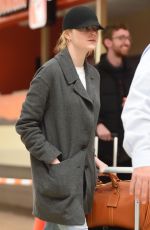 EMMA STONE at Heathrow Airport in London 03/26/2018