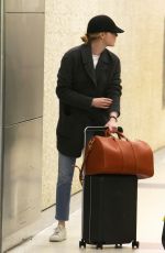 EMMA STONE at Heathrow Airport in London 03/26/2018