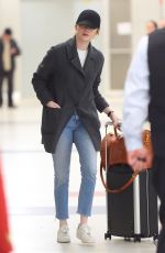 EMMA STONE at JFK Airport in New York 03/26/2018