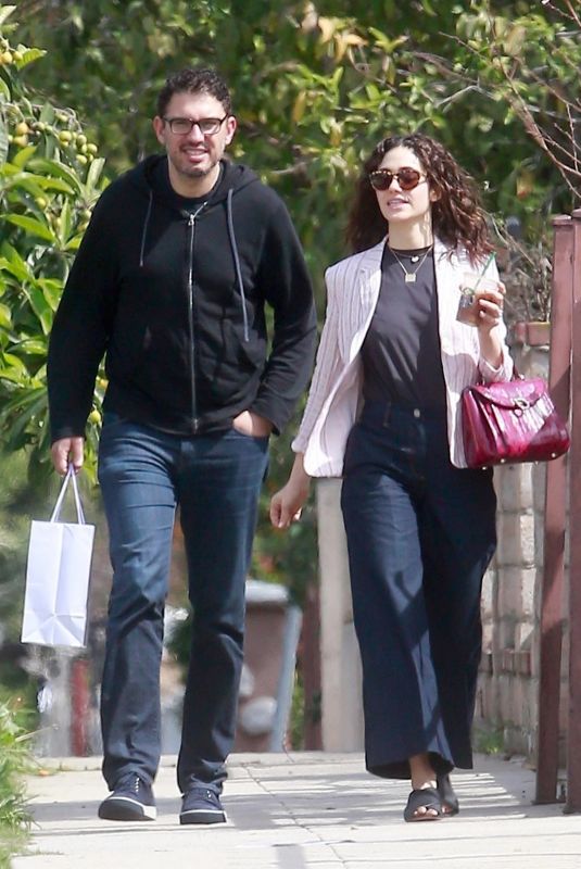 EMMY ROSSUM and Sam Esmail Out in Los Angeles 03/18/2018