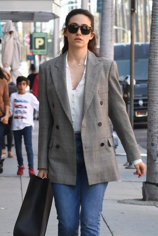 EMMY ROSSUM at a Pressed Juicery in Beverly Hills 03/08/2018