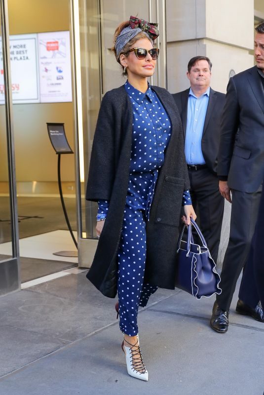 EVA MENDES Out and About in New York 03/19/2018