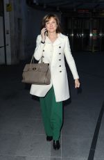 FIONA BRUCE Arrives at BBC Studio in London 03/26/2018