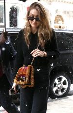GIGI HADID Arrives at a Studio for Maybelline Photoshoot in New York 03/21/2018