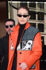 GIGI HADID at Cafe De Flore in Paris 03/03/2018