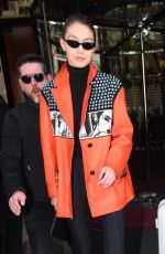 GIGI HADID at Cafe De Flore in Paris 03/03/2018