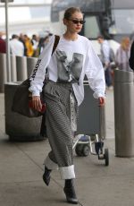 GIGI HADID at JFK Airpor in New York 03/29/2018