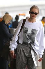 GIGI HADID at JFK Airpor in New York 03/29/2018