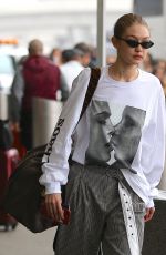 GIGI HADID at JFK Airpor in New York 03/29/2018