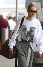 GIGI HADID at JFK Airpor in New York 03/29/2018