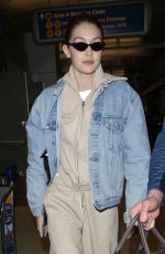 GIGI HADID at LAX Airport in Los Angeles 03/26/2018