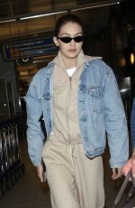 GIGI HADID at LAX Airport in Los Angeles 03/26/2018
