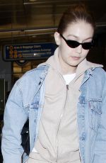 GIGI HADID at LAX Airport in Los Angeles 03/26/2018