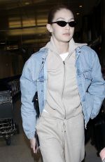 GIGI HADID at LAX Airport in Los Angeles 03/26/2018
