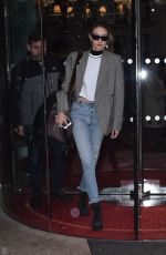 GIGI HADID Leaves Royal Monceau Hotel in Paris 03/04/2018