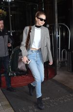GIGI HADID Leaves Royal Monceau Hotel in Paris 03/04/2018
