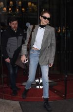 GIGI HADID Leaves Royal Monceau Hotel in Paris 03/04/2018