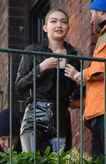 GIGI HADID on the Set of a Photoshoot in Brooklyn 03/19/2018