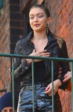 GIGI HADID on the Set of a Photoshoot in Brooklyn 03/19/2018