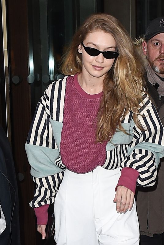 GIGI HADID Out and About in Paris 03/01/2018