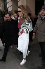 GIGI HADID Out and About in Paris 03/01/2018