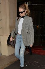 GIGI HADID Out at Paris Fashion Week 03/04/2018