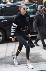 GIGI HADID Out in New York 03/09/2018