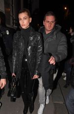 HAILEY BALDWIN Leave Off-white Fashion Show in Paris 03/01/2018