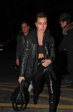 HAILEY BALDWIN Leave Off-white Fashion Show in Paris 03/01/2018