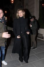 HAILEY BALDWIN Leaves Royal Monceau Hotel in Paris 02/28/2018