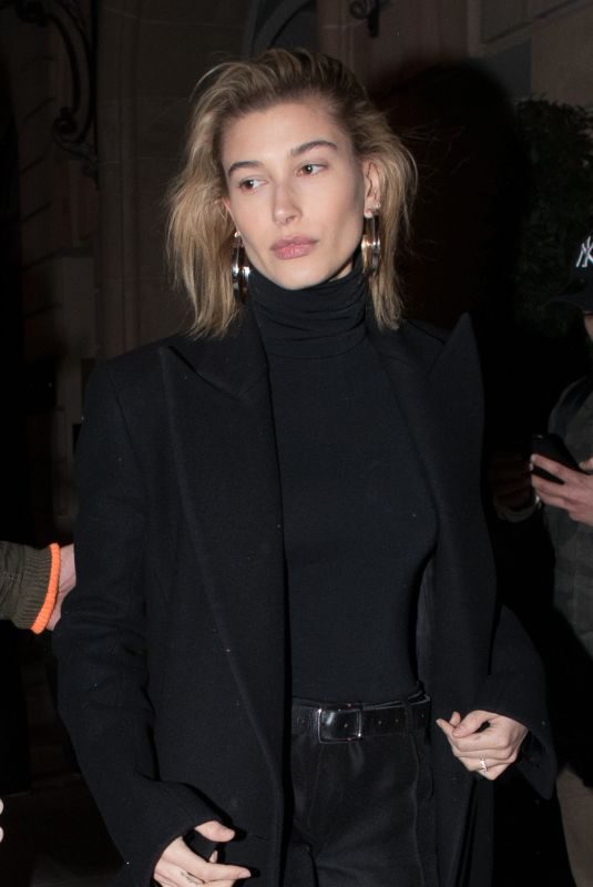 HAILEY BALDWIN Leaves Royal Monceau Hotel in Paris 02/28/2018