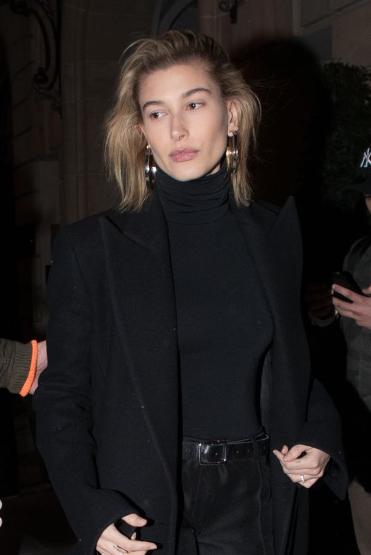 HAILEY BALDWIN Leaves Royal Monceau Hotel in Paris 02/28/2018