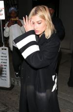 HAILEY BALDWIN Out for Dinner in West Hollywood 03/09/2018