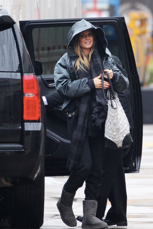 HEIDI KLUM Arrives on the Set of Americas Got Talent in Pasadena 03/21/2018