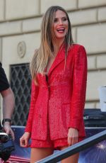 HEIDI KLUM on the Set of America