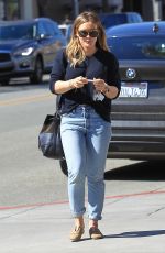 HILARY DUFF Leaves Il Pastaio in Los Angeles 03/05/2018