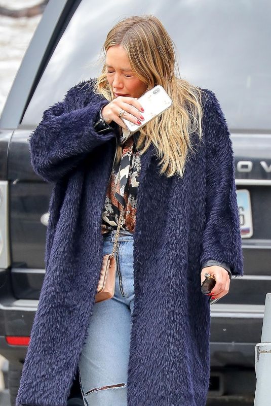 HILARY DUFF Out and About in New York 03/26/2018