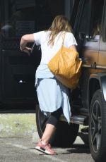 HILARY DUFF with Her Trainer at a Gym in Beverly Hills 03/05/2018