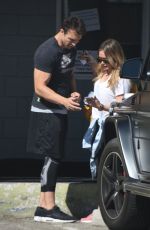 HILARY DUFF with Her Trainer at a Gym in Beverly Hills 03/05/2018