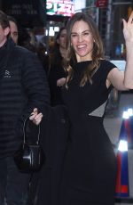 HILARY SWANK Arrives at Late Show with Stephen Colbert in New York 03/20/2018