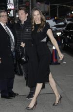 HILARY SWANK Arrives at Late Show with Stephen Colbert in New York 03/20/2018