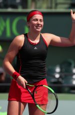 JELENA OSTAPENKO at 2018 Miami Open in Key Biscayne 03/28/2018