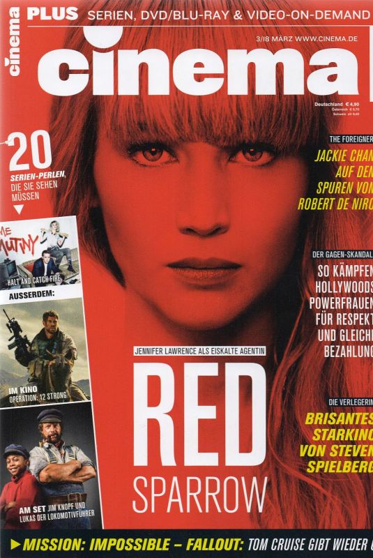 JENNIFER LAWRENCE in Cnema Magazine, Germany March 2018