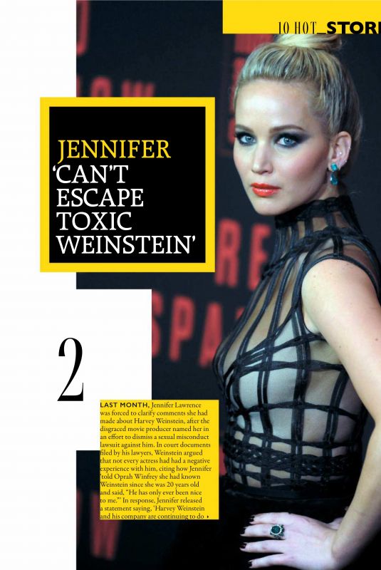JENNIFER LAWRENCE in Grazia Magazine, April 2018