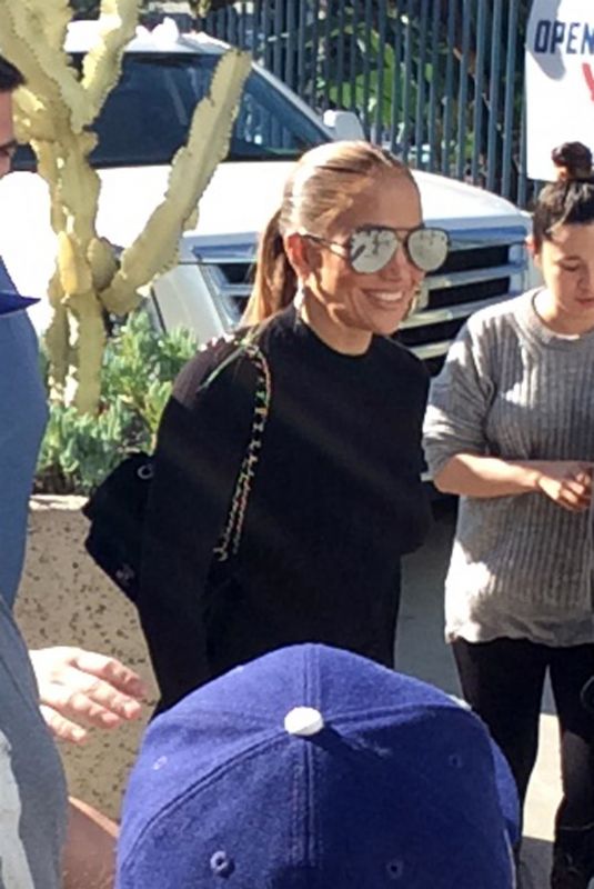 JENNIFER LOPEZ Arrives at Dodger Stadium in Los Angeles 03/30/2018