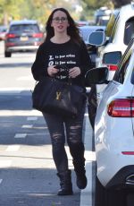 JENNIFER LOVE HEWITT in Ripped Jeans Out in Santa Monica 03/23/2018